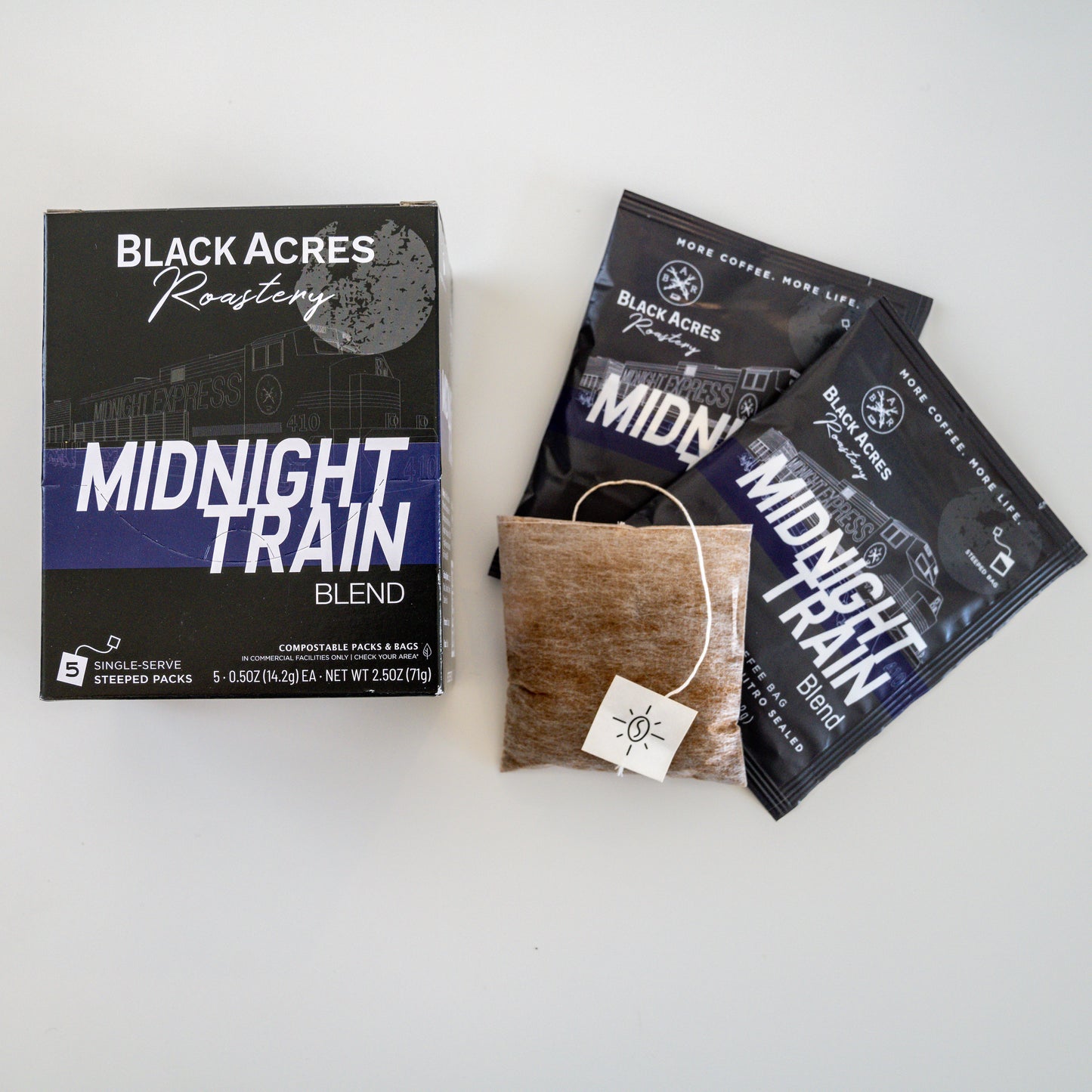 5-Pack Box - Midnight Train Single Serve Steeped Bags