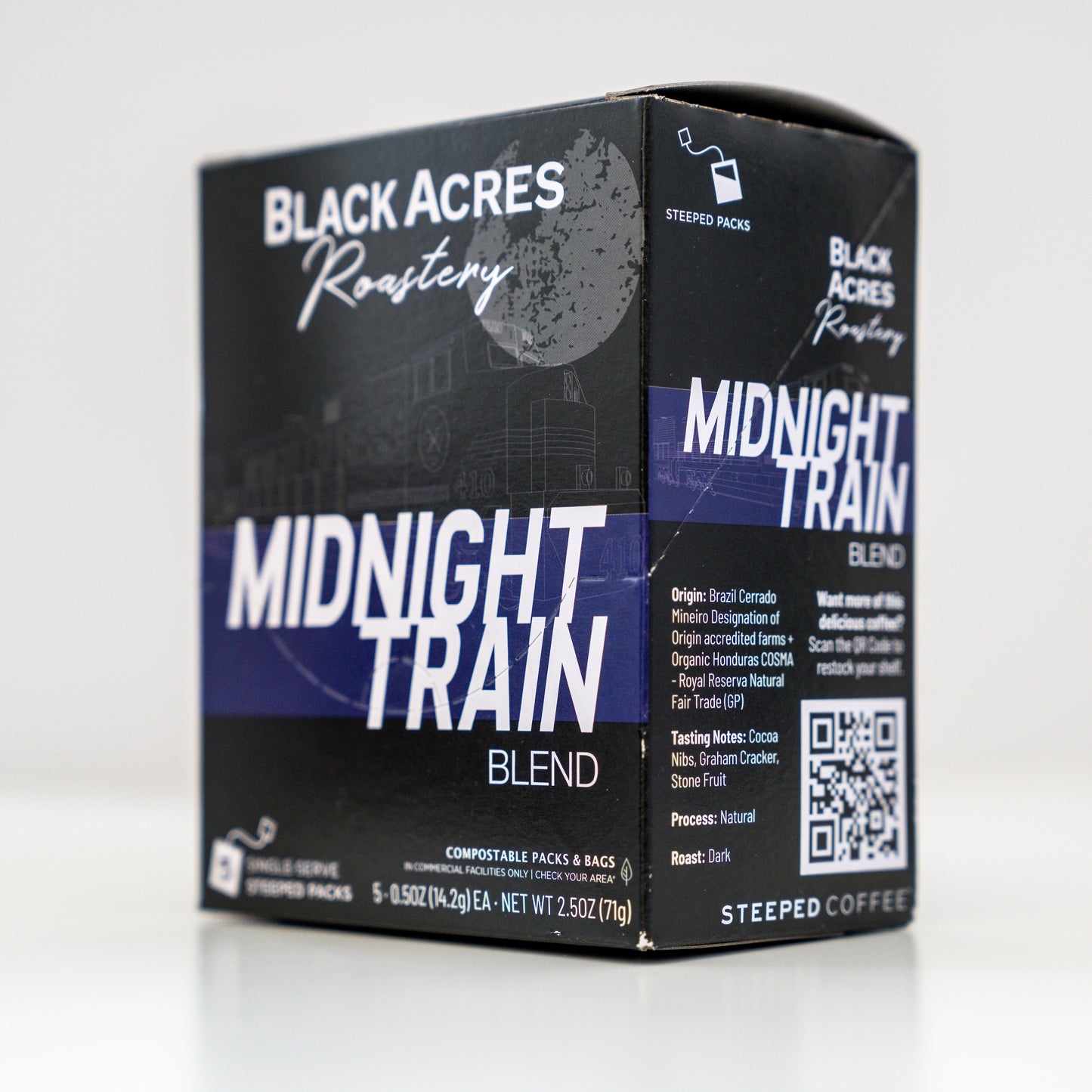5-Pack Box - Midnight Train Single Serve Steeped Bags