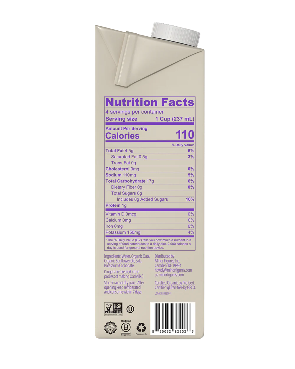 Minor Figures Organic Oat Milk
